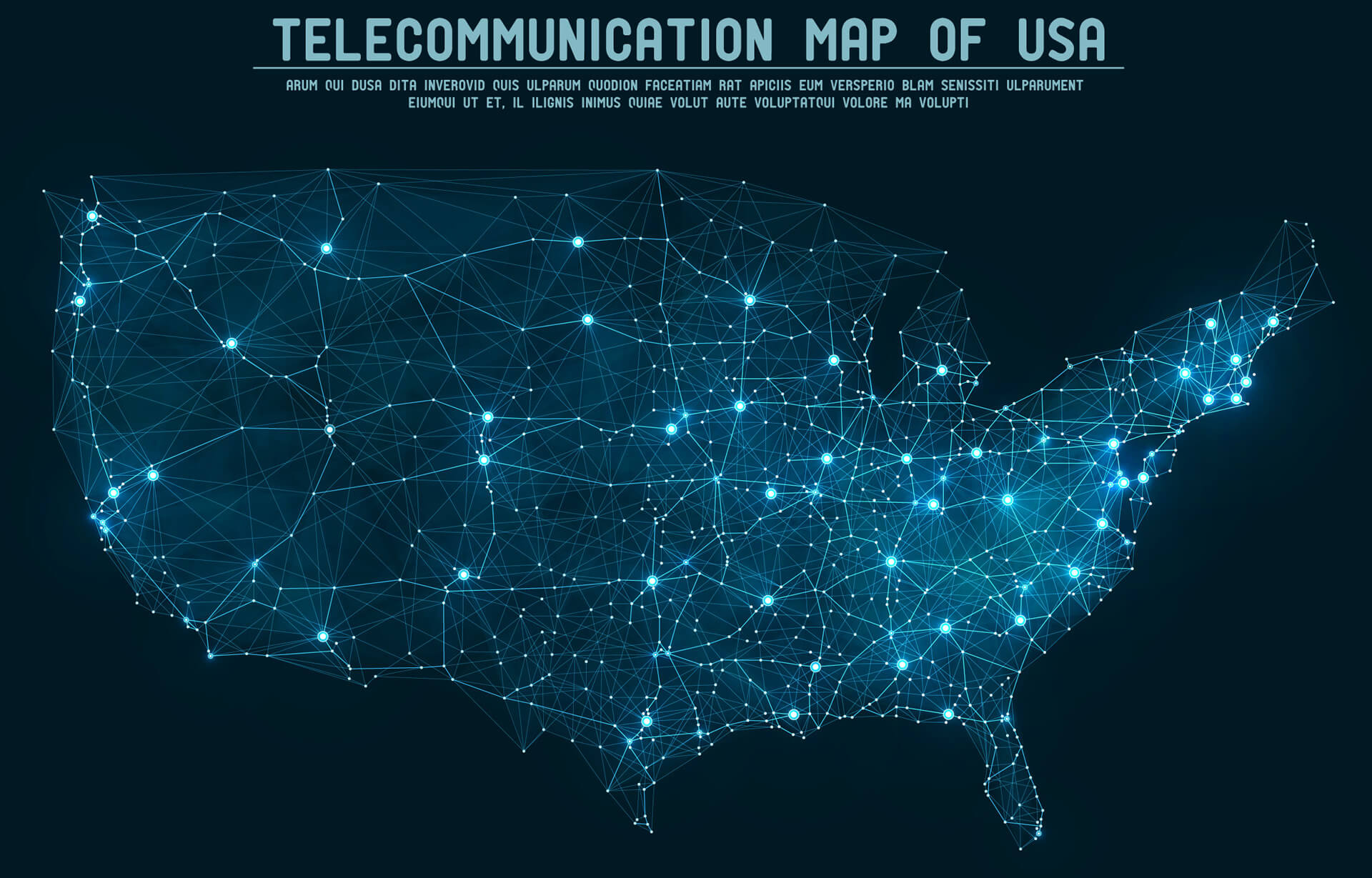 Telecommunication Network Map of USA